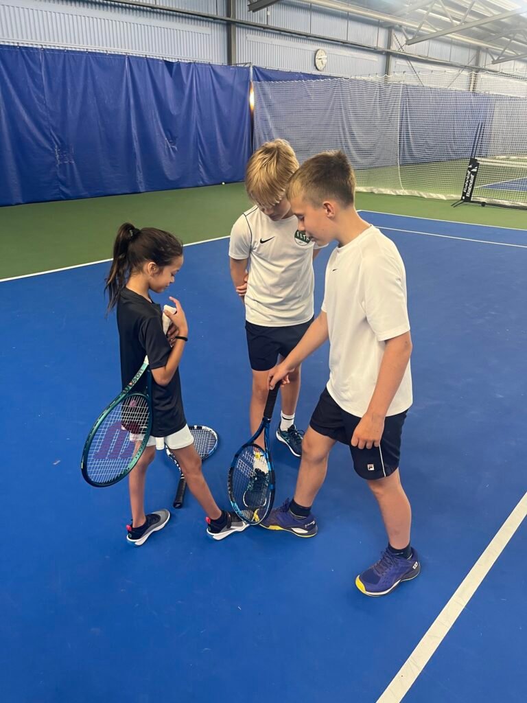 Junior tennis players