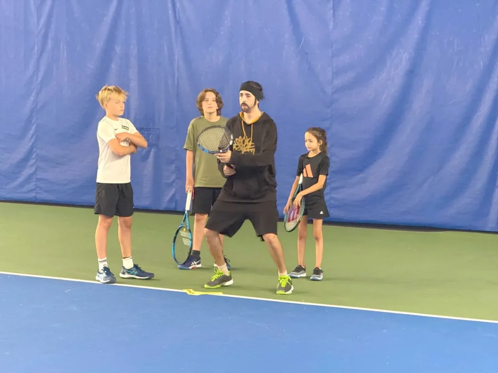 Dani showing steps to juniors