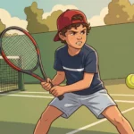 Young player playing attack ball