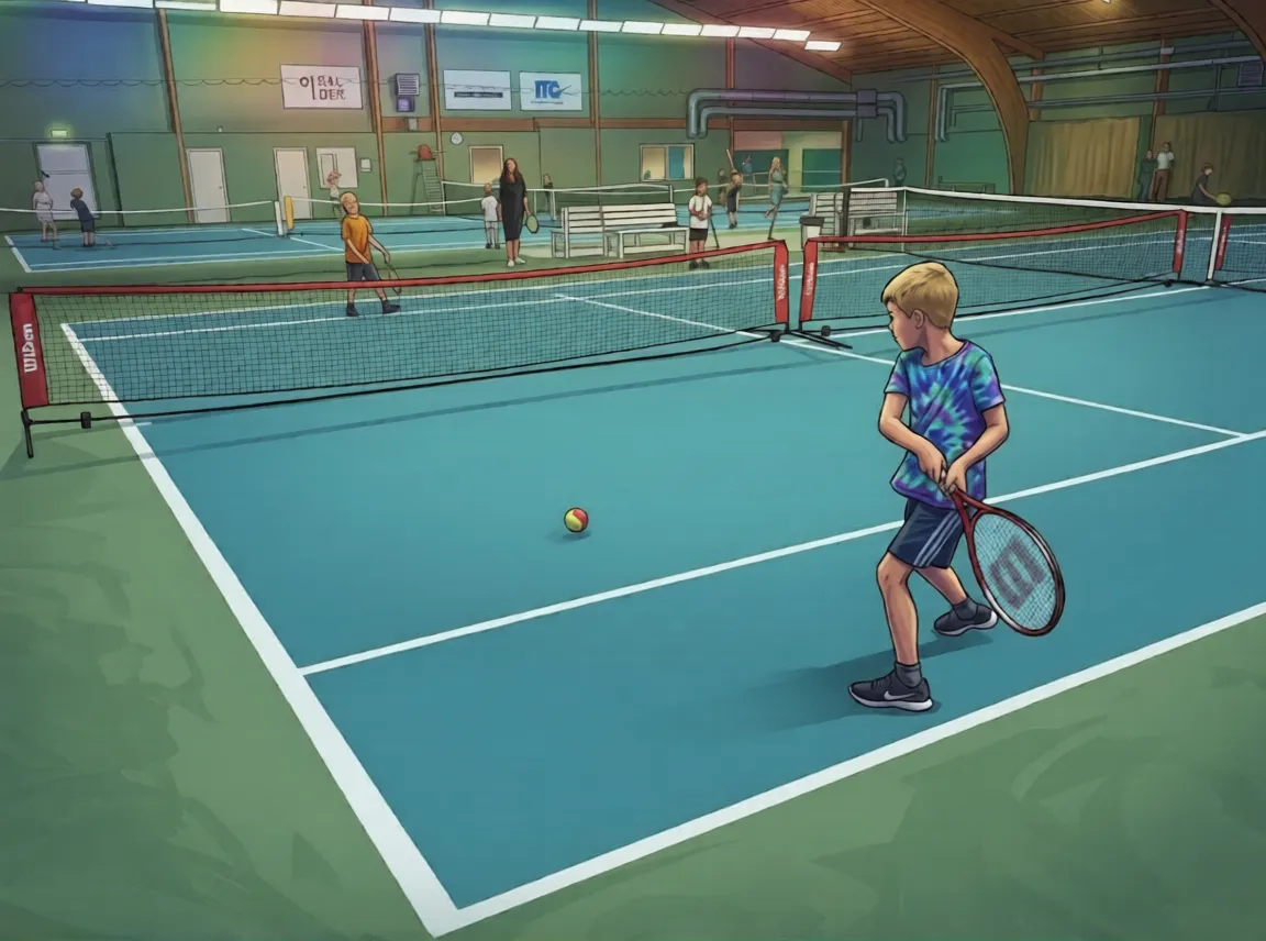 kids training forehand