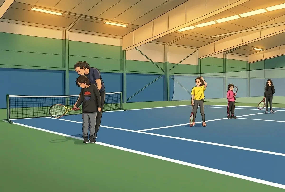 kids training forehand