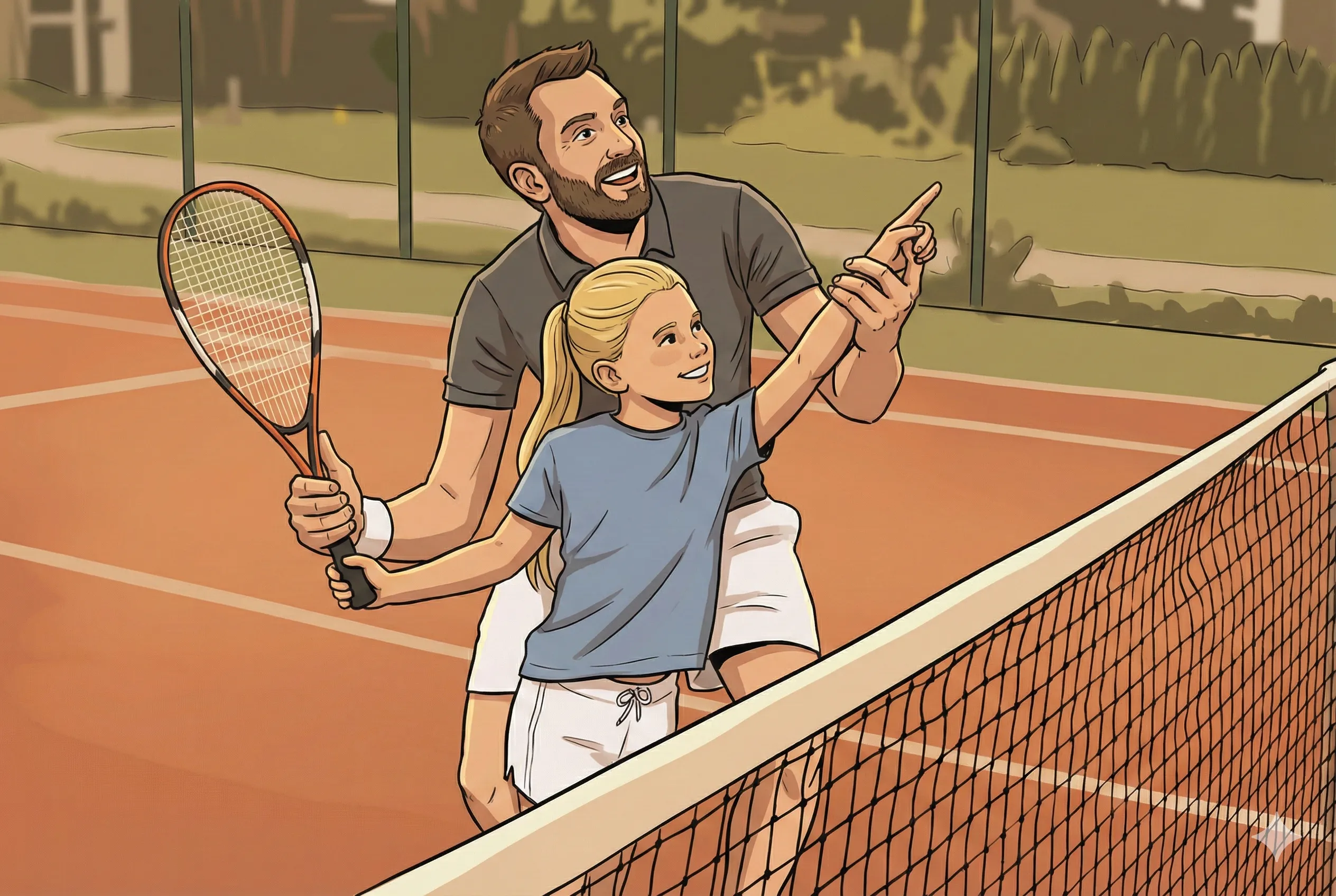 teaching kid how to tennis smash